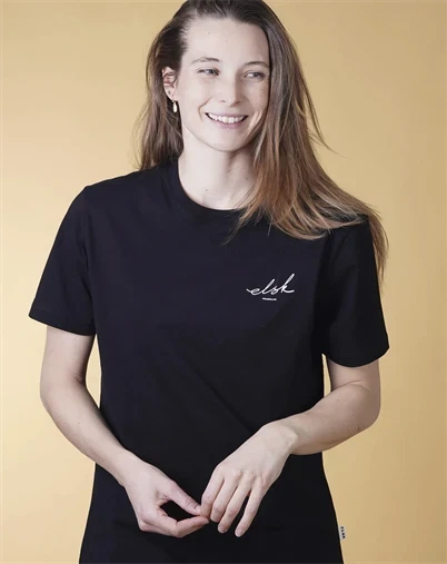 Elsk - Signed Basic Womens Casual T-shirt - Black